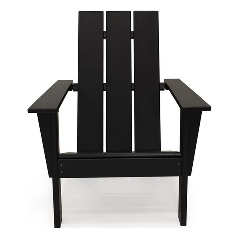 Arcadia Black HDPE Outdoor Adirondack Chair (Single)