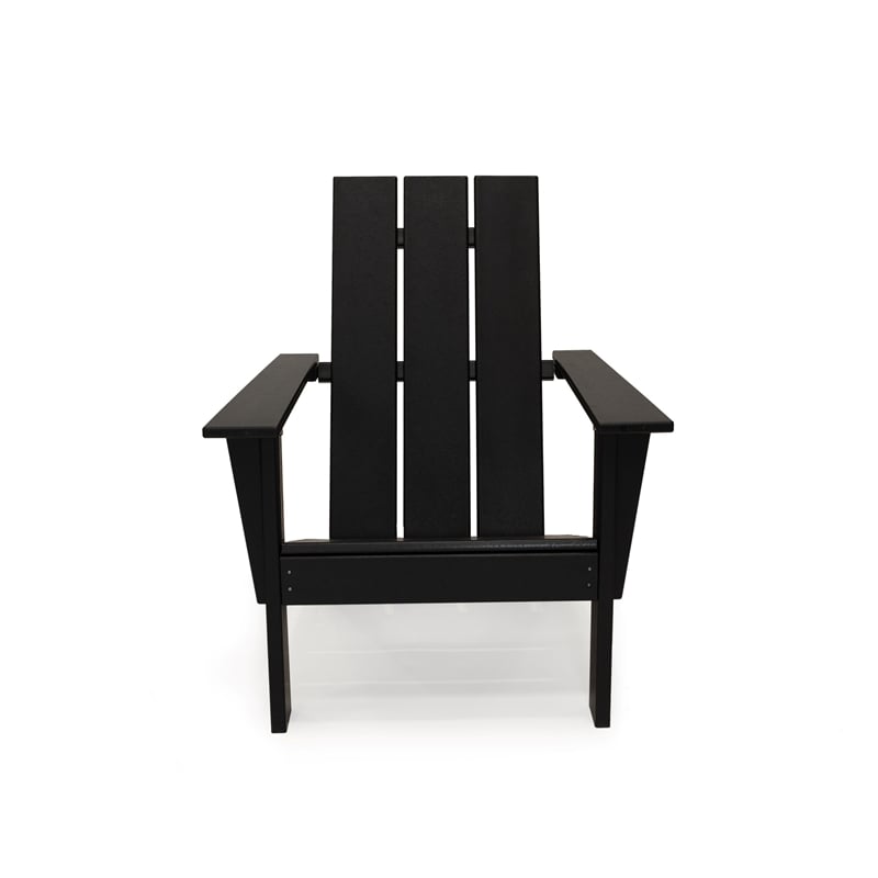 Arcadia Black HDPE Outdoor Adirondack Chair (Set of2)