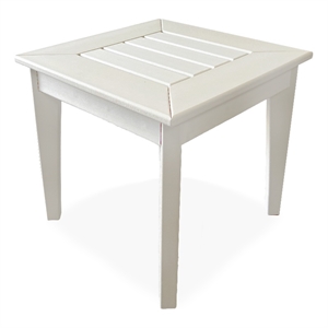 Aspen 18.2&quot White HDPE Outdoor Side Table