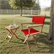 LuXeo Russell Teak Director Chair-Red
