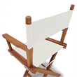 LuXeo Russell Teak Director Chair-White