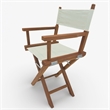 LuXeo Russell Teak Director Chair-White
