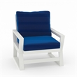 LuXeo Malibu HDPE Deep Seating Chair- White