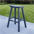 Bailey Gray HDPE Farmhouse Bar Stool-Set of 2