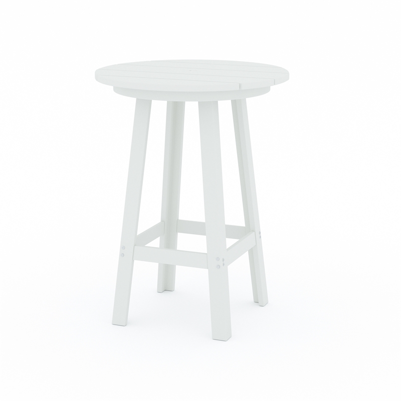 Mason-Cabo HDPE White Round Counter Bar-3 Piece