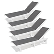 Venice HDPE Chaise Lounge-White (Set of 4)