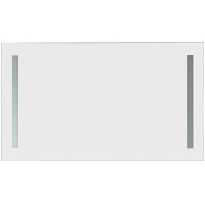 Vinnova Xenia 48&quot LED Lit Modern Bathroom Vanity Wall Mirror in Silver