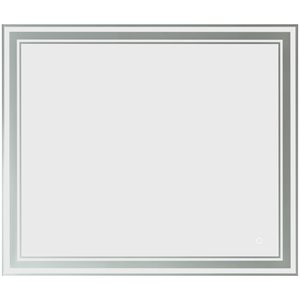 Vinnova Varese 36&quot LED Lit Accent Bathroom Vanity Wall Mirror in Silver