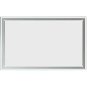 Vinnova Varese 48&quot LED Lit Accent Bathroom Vanity Wall Mirror in Silver