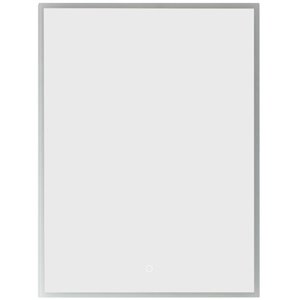 Vinnova Perma 24&quot LED Lit Medicine Cabinet Wall Mounted Mirror in Silver