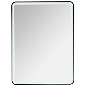 Vinnova Piceno 24&quot Rectangle LED Wall Mount Bathroom Vanity Mirror Black Frame