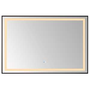 Teruel 36&quot Rectangle Black Framed LED Wall Mount Bathroom Vanity Mirror