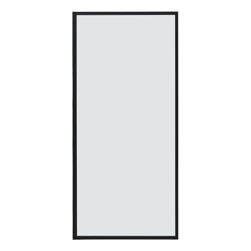 Vinnova Arcos Glass & Aluminum Panel with Framed Fixed in Clear/Matte Black