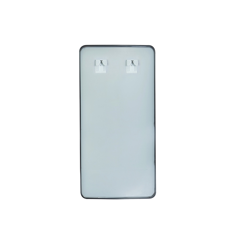 Vinnova Mutriku Rectangle Aluminum Bathroom Vanity Mirror in Brushed Black