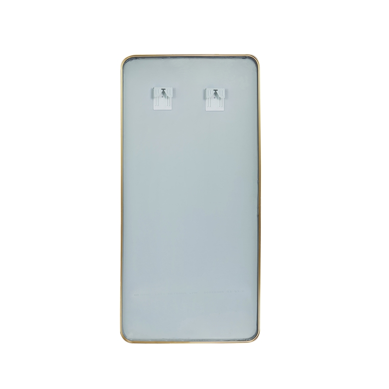 Vinnova Mutriku Rectangle Aluminum Bathroom Vanity Mirror in Brushed Gold