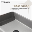 Vinnova Avila Rectangular Modern Concrete Stone Vessel Bathroom Sink in Gray