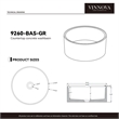 Vinnova Almonte Circular Modern Concrete Stone Vessel Bathroom Sink in Gray