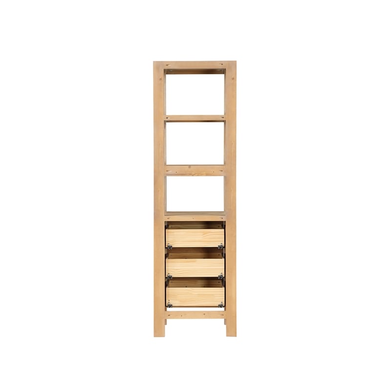 Leon 22in. Brown Linen Storage Cabinet for Bathroom and more