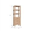 Leon 22in. Brown Linen Storage Cabinet for Bathroom and more