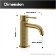 Mendavia Single-Handle Basin Bathroom Faucet in Brushed Gold