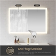 Beijing 48 in. W x 32 in. H Rectangular Acrylic Frameless LED Bathroom Mirror