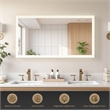 Beijing 60 in. W x 32 in. H Rectangular Acrylic Frameless LED Bathroom Mirror