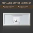 Beijing 72 in. W x 32 in. H Rectangular Aluminum Frameless LED Bathroom Mirror