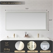 Beijing 72 in. W x 32 in. H Rectangular Aluminum Frameless LED Bathroom Mirror