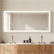 Beijing 72 in. W x 32 in. H Rectangular Aluminum Frameless LED Bathroom Mirror