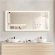 Beijing 72 in. W x 32 in. H Rectangular Aluminum Frameless LED Bathroom Mirror