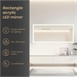 Beijing 72 in. W x 32 in. H Rectangular Aluminum Frameless LED Bathroom Mirror