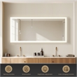 Beijing 72 in. W x 32 in. H Rectangular Aluminum Frameless LED Bathroom Mirror