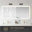 Beijing 72 in. W x 32 in. H Rectangular Aluminum Frameless LED Bathroom Mirror