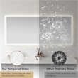 Beijing 72 in. W x 32 in. H Rectangular Aluminum Frameless LED Bathroom Mirror