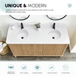Marseille Circular Undermount Ceramic Bathroom Sink with Overflow in White