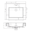 Ablitas 24 in. Rectangular White Composite Granite Stone Console Bathroom Sink
