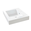 Ablitas 24 in. Rectangular White Composite Granite Stone Console Bathroom Sink