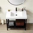 Ablitas 35.8 in. Rectangular White Composite Granite Stone Console Bathroom Sink