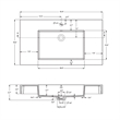 Ablitas 35.8 in. Rectangular White Composite Granite Stone Console Bathroom Sink