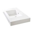 Ablitas 35.8 in. Rectangular White Composite Granite Stone Console Bathroom Sink