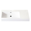 Ablitas 48 in. Rectangular White Composite Granite Stone Console Bathroom Sink