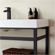 Ablitas 48 in. Rectangular White Composite Granite Stone Console Bathroom Sink