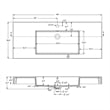 Ablitas 48 in. Rectangular White Composite Granite Stone Console Bathroom Sink