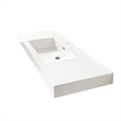Ablitas 59.8 in. Rectangular White Composite Granite Stone Console Bathroom Sink