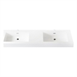 Ablitas 59.8 in. Rectangular White Composite Granite Stone Console Bathroom Sink