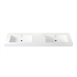 Ablitas 71.7 in. Rectangular White Composite Granite Stone Console Bathroom Sink