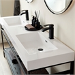 Ablitas 71.7 in. Rectangular White Composite Granite Stone Console Bathroom Sink