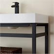 Ablitas 71.7 in. Rectangular White Composite Granite Stone Console Bathroom Sink