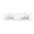 Ablitas 84 in. Rectangular White Composite Granite Stone Console Bathroom Sink