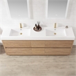 Ablitas 84 in. Rectangular White Composite Granite Stone Console Bathroom Sink